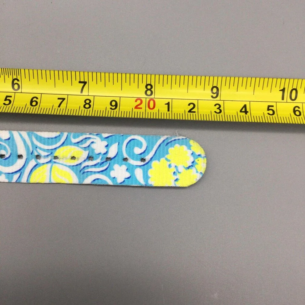 Timex Womens Watch 38mm White Dial Blue Floral Nylon Band Indiglo TW2R24000 - Picture 13 of 15